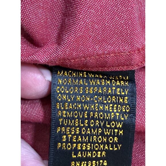 Alexander Julian Shirt Men's XL Burgundy 100% Cotton Pocket Button-Down Oxford - Picture 6 of 7